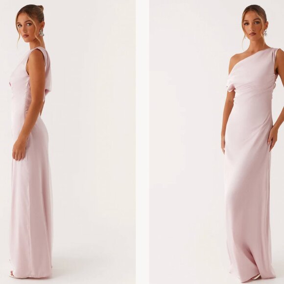 Peppermayo Heart Of Glass Satin Maxi Dress (Pink) - Picture 2 of 3